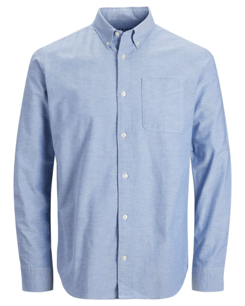 Elliis Men's Organic Cotton Oxford Shirt – Long Sleeve Button-Down Casual Shirt