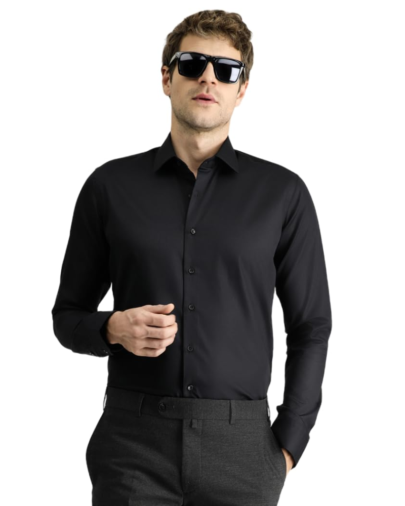 Gavin Men's Cotton Oxford Shirt – Long Sleeve Button-Down Smart Casual Shirt
