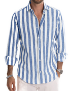 Trenton Men's Striped Shirt – Long Sleeve Button-Up Casual Shirt