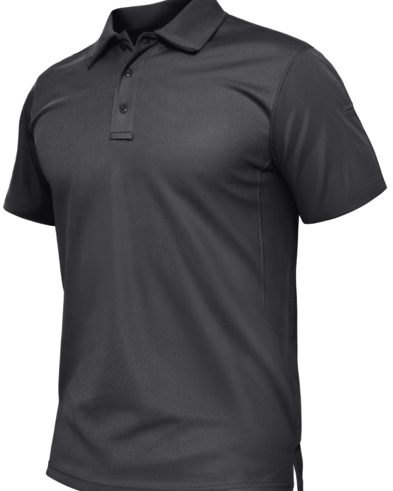 Darren Men's Performance Polo Shirt – Quick Dry 3 Button Work & Golf Polo