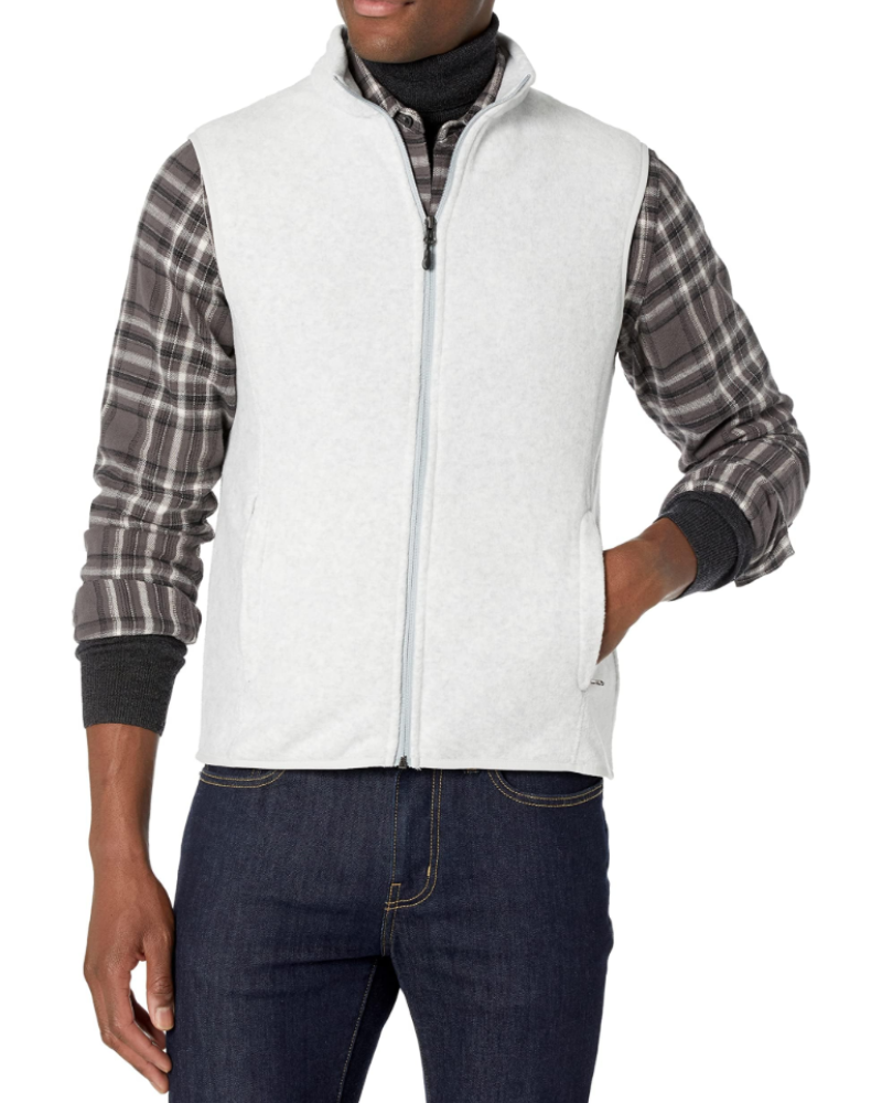 Brady Men's Polar Fleece Gilet – Full Zip Mock Neck Sleeveless Jacket