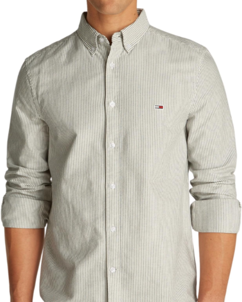 Evan Men's Striped Shirt – Long Sleeve Spread Collar Casual Button-Up Shirt