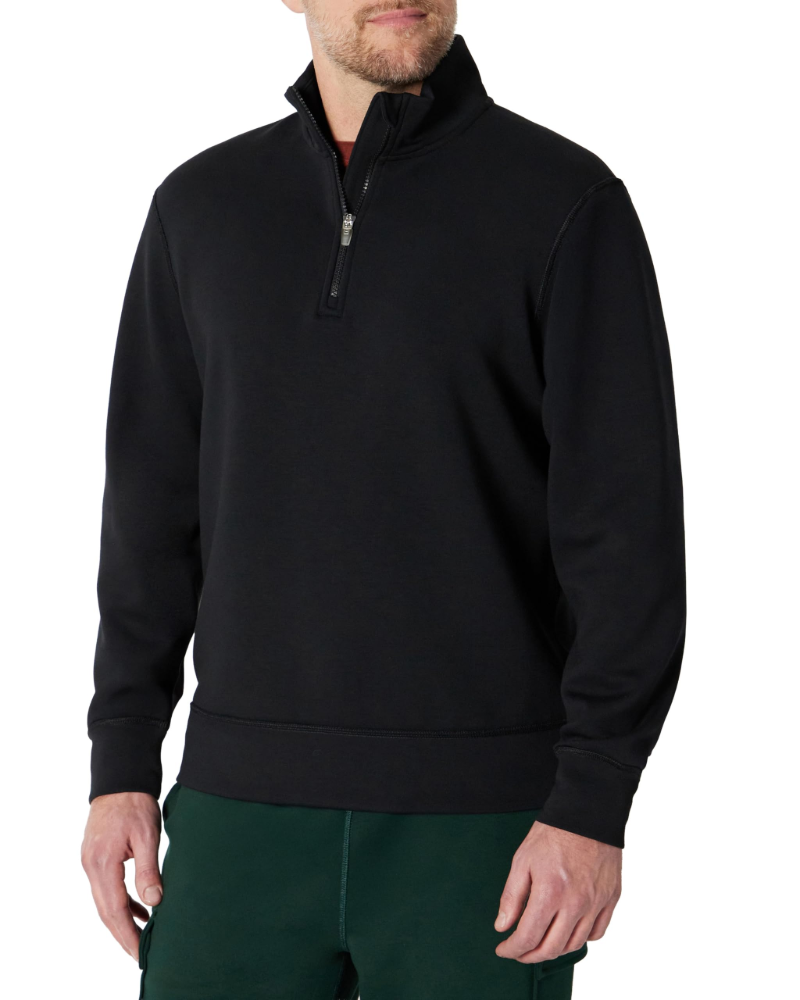 Dalton Men's Quarter Zip Pullover – Recycled Polyester Blend Relaxed Fit Sweatshirt