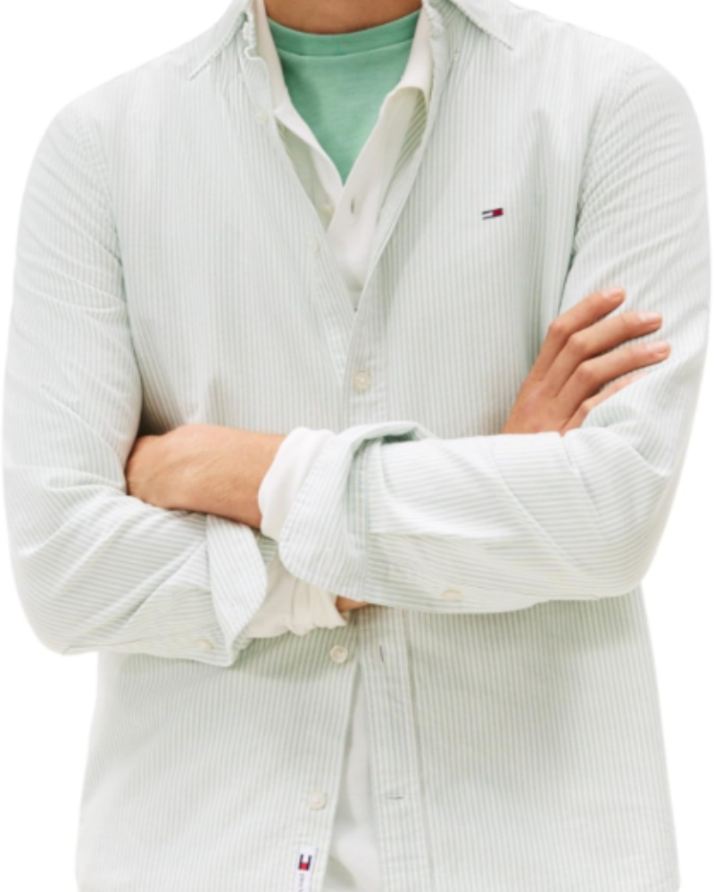 Evan Men's Striped Shirt – Long Sleeve Spread Collar Casual Button-Up Shirt