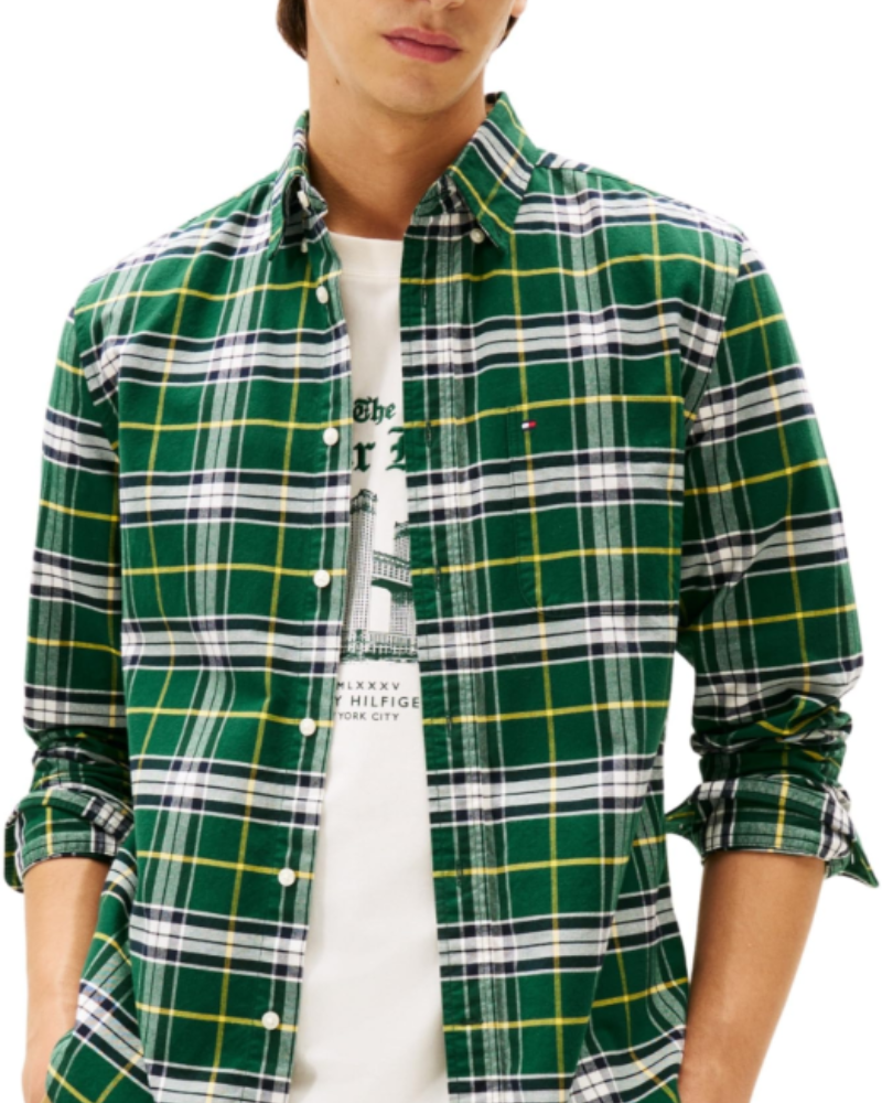 Warren Men's Regenerative Cotton Shirt – Long Sleeve Button-Down Regular Fit Shirt