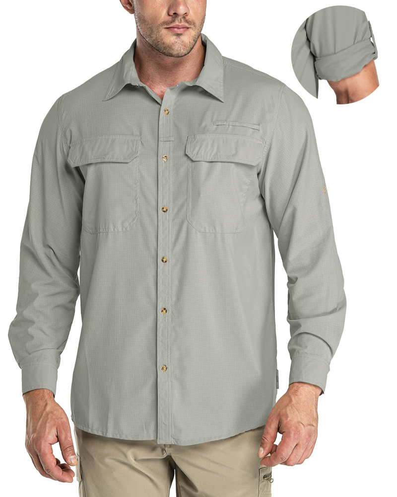 Holden Men's UPF 50+ Hiking Shirt – Long Sleeve Quick-Dry Outdoor Fishing Shirt