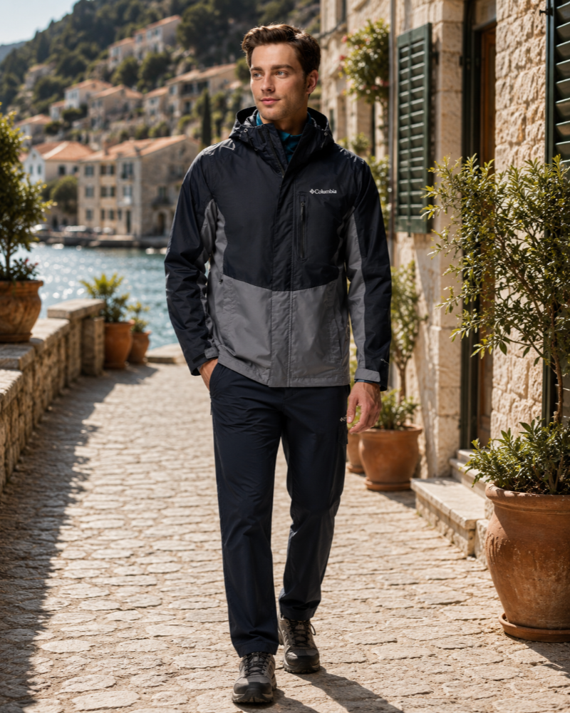 Duncan Men's Waterproof Jacket – Lightweight Hooded Packable Outdoor Rain Jacket