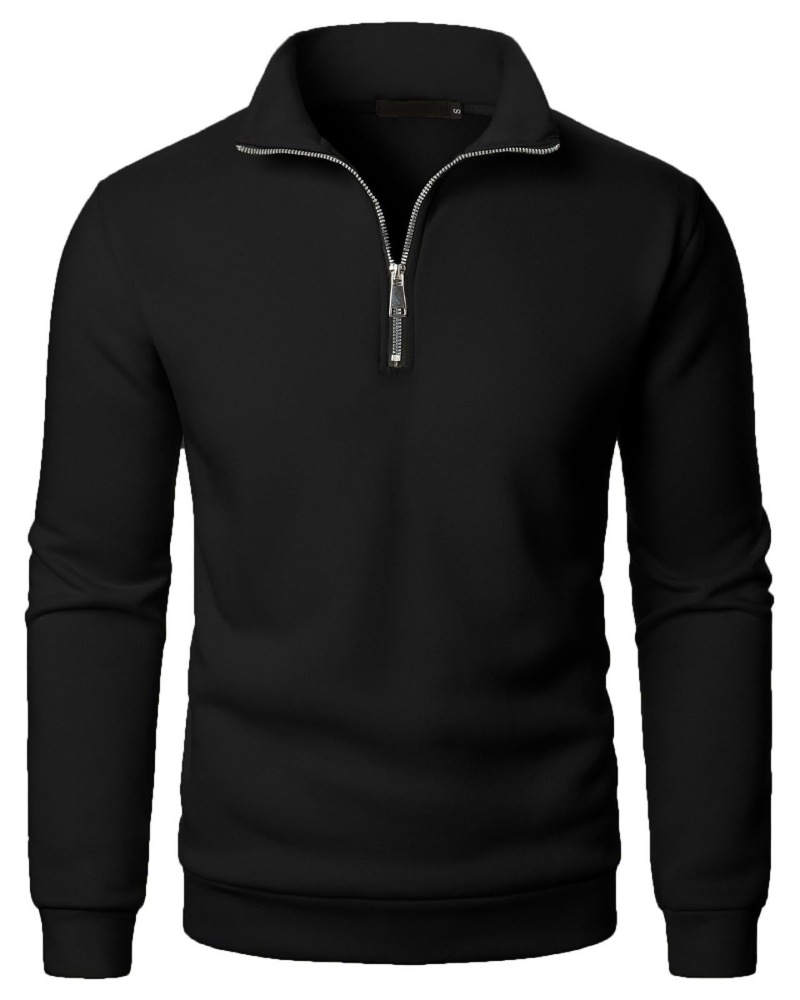 Benson Men's Quarter Zip Fleece Sweatshirt – Polar Fleece Pullover with Front Pocket