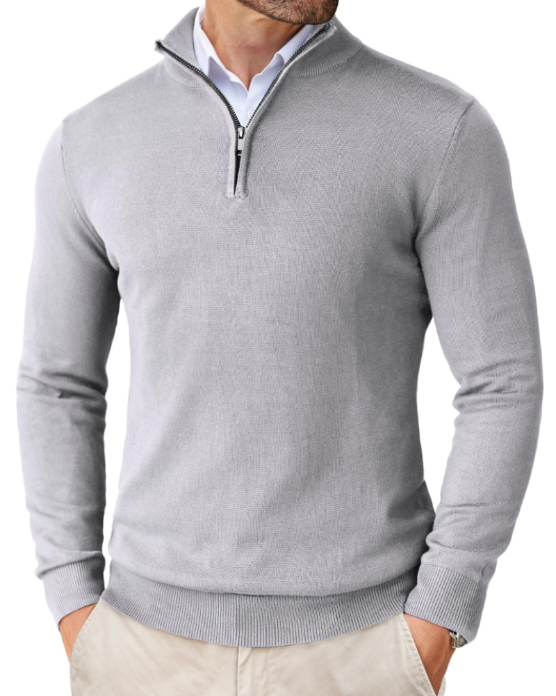 Holden Men's Quarter Zip Knit Sweater – Slim Fit Mock Neck Pullover