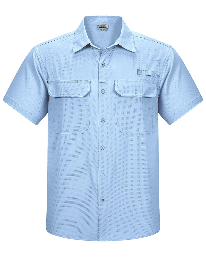 Trevor Men's UPF 50+ Outdoor Shirt – Short Sleeve Quick-Dry Hiking Fishing Shirt