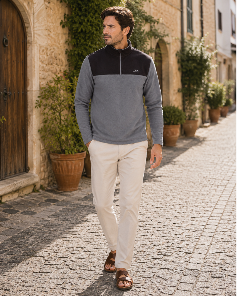 Callum Men's Half Zip Fleece Pullover – Microfleece Sweatshirt with Anti-Pilling Finish