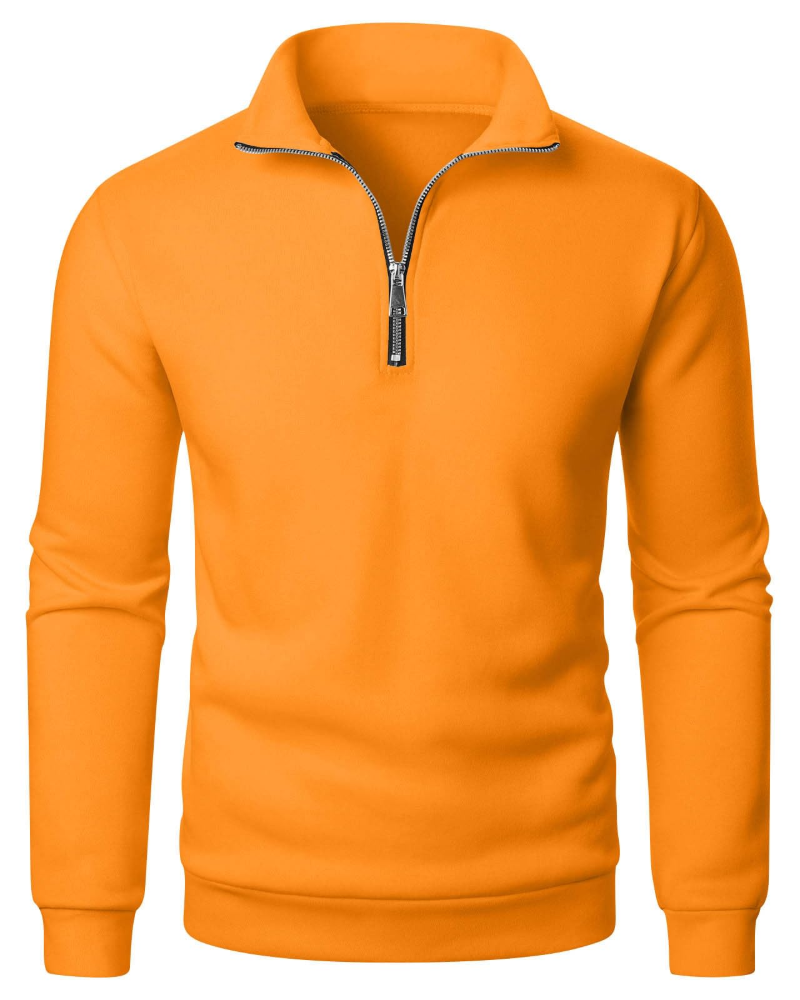 Benson Men's Quarter Zip Fleece Sweatshirt – Polar Fleece Pullover with Front Pocket