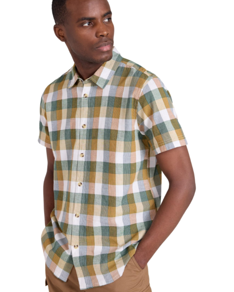 Travis Men's Cotton Short Sleeve Travel Shirt – Lightweight Casual Outdoor Shirt