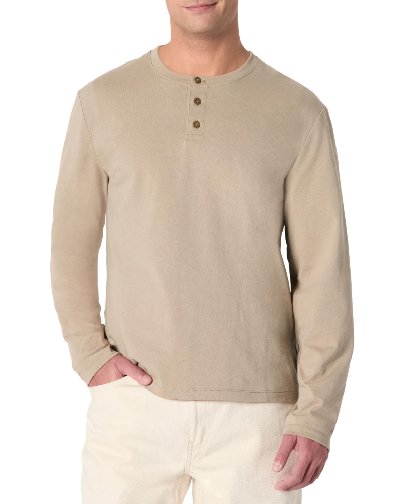 Blake Men's Cotton Henley T-Shirt – Relaxed Fit Button Neck Short Sleeve Casual Top