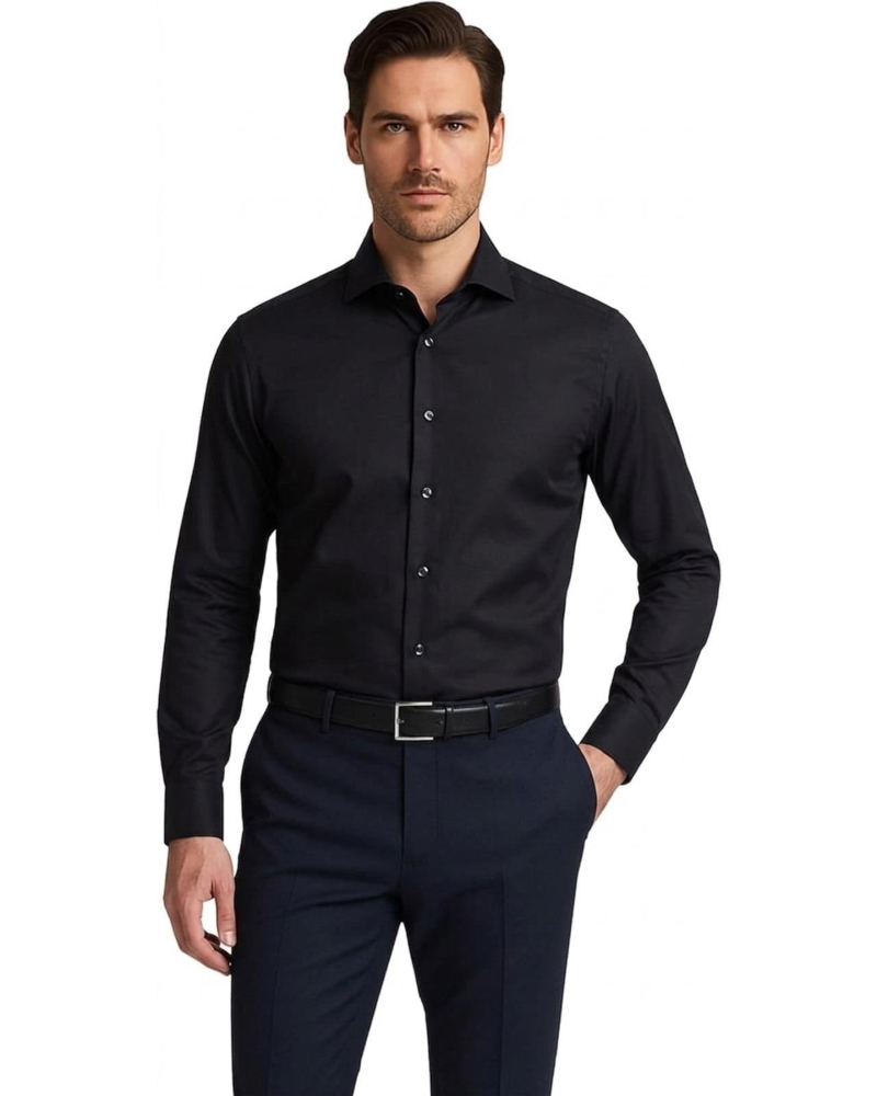 Colin Men's Cotton Blend Formal Shirt – Long Sleeve Regular Fit Button-Down Shirt