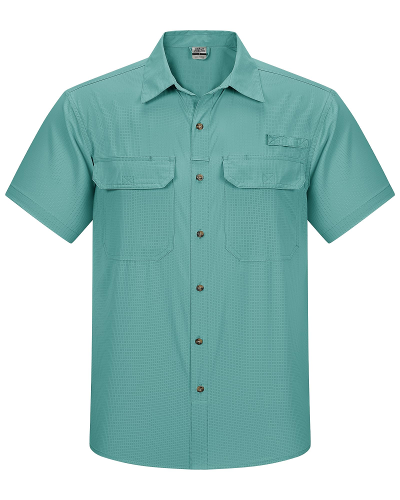 Trevor Men's UPF 50+ Outdoor Shirt – Short Sleeve Quick-Dry Hiking Fishing Shirt