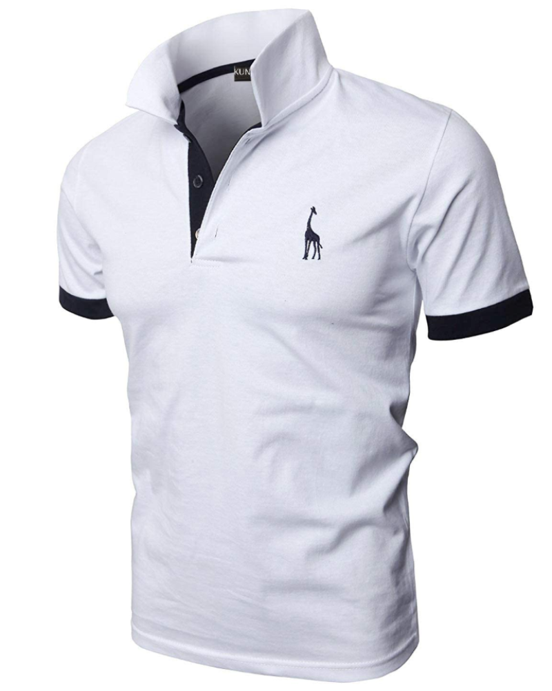 Malcolm Men's Cotton Polo Shirt – Short Sleeve 3 Button Collared Polo Top