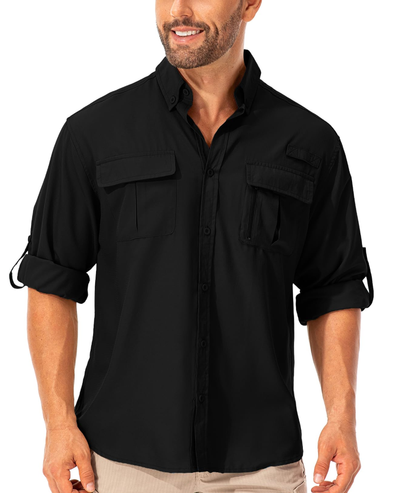 Camden Men's UPF50+ Fishing Shirt – Quick-Dry Long Sleeve Outdoor Shirt