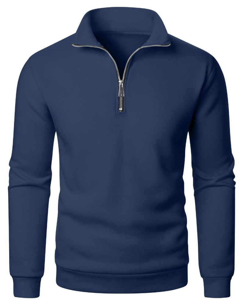 Benson Men's Quarter Zip Fleece Sweatshirt – Polar Fleece Pullover with Front Pocket