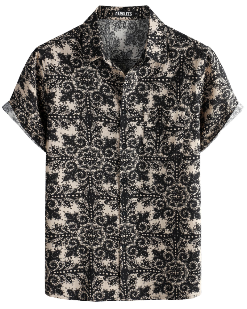 Holden Men's Floral Shirt – Short Sleeve Button-Up Summer Shirt