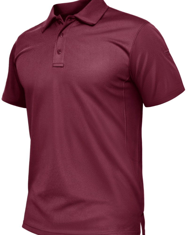 Darren Men's Performance Polo Shirt – Quick Dry 3 Button Work & Golf Polo