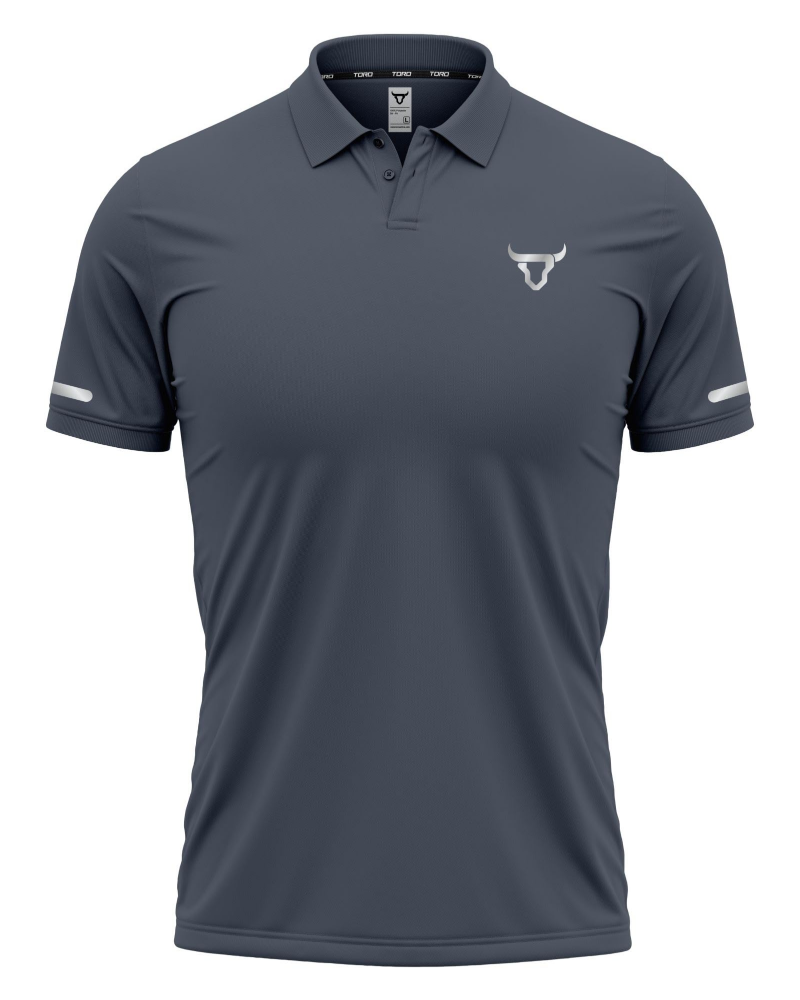 Bennett Men's Polo Shirt – Short Sleeve Three Button Collared Mesh Panel Top