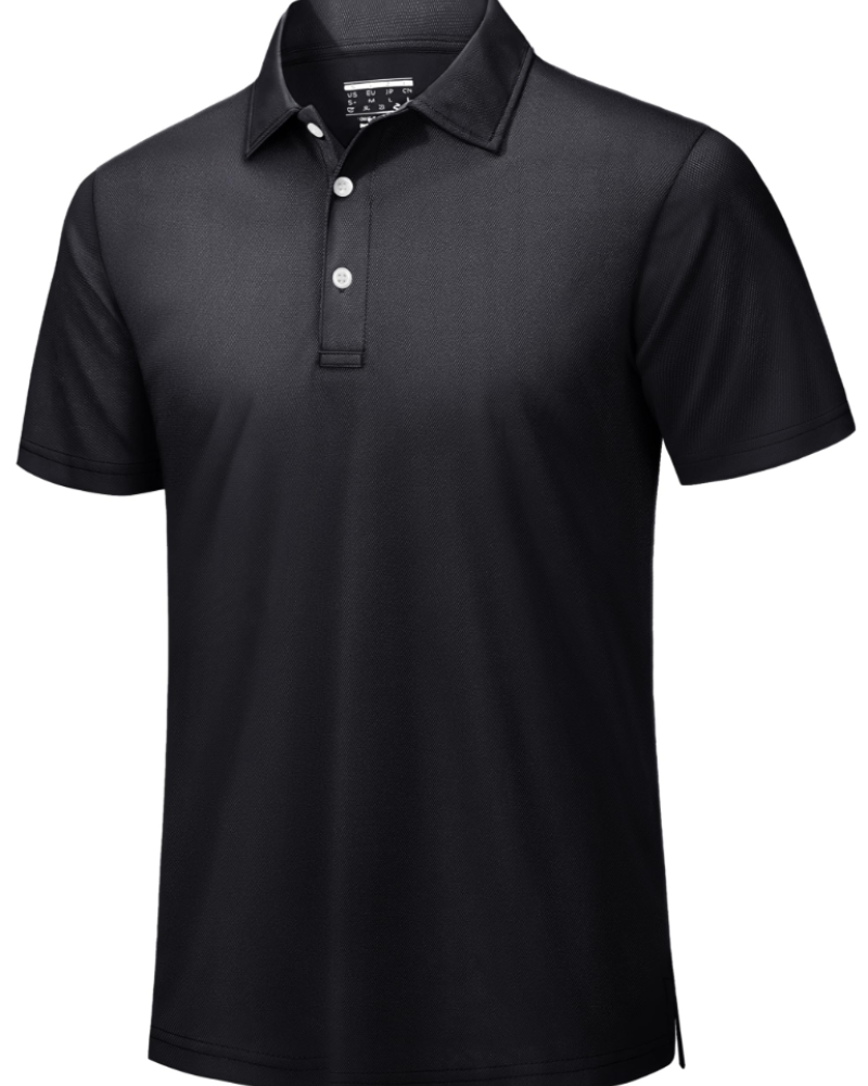 Cedric Men's Performance Polo Shirt – Short Sleeve 3 Button Sports Golf Polo