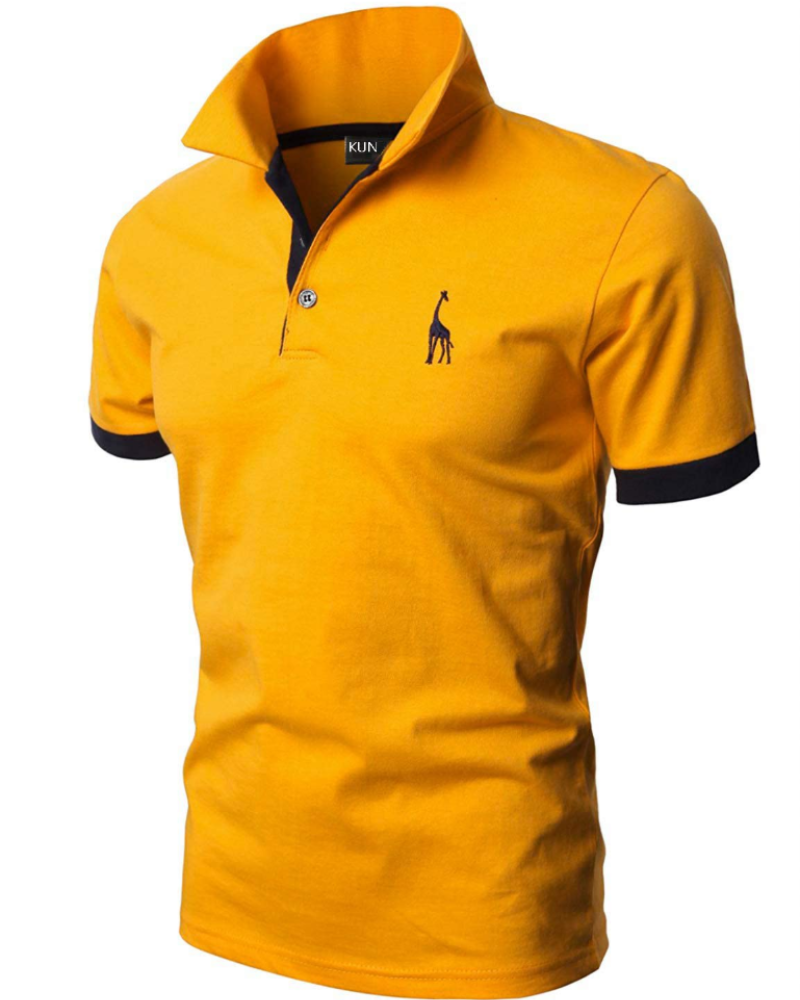 Malcolm Men's Cotton Polo Shirt – Short Sleeve 3 Button Collared Polo Top