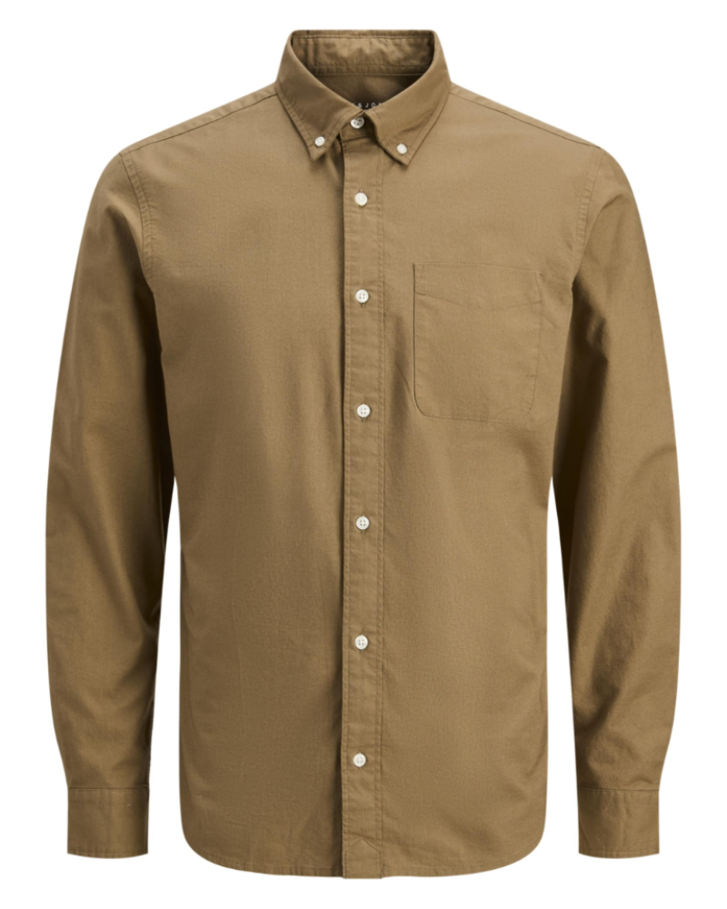 Elliis Men's Organic Cotton Oxford Shirt – Long Sleeve Button-Down Casual Shirt