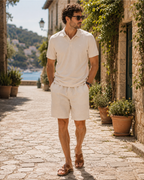 Graham Men's Polo Shirt – Classic Short Sleeve Collared Button Polo