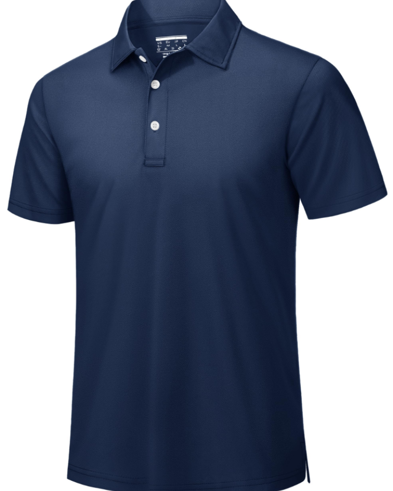 Cedric Men's Performance Polo Shirt – Short Sleeve 3 Button Sports Golf Polo