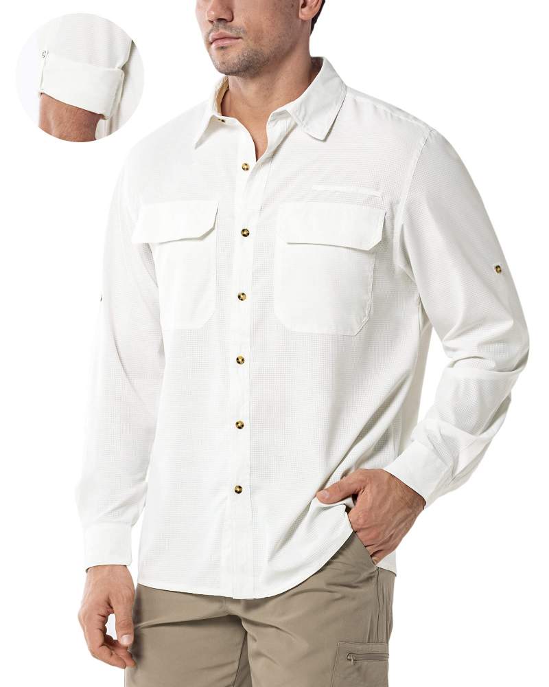 Holden Men's UPF 50+ Hiking Shirt – Long Sleeve Quick-Dry Outdoor Fishing Shirt