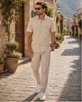 Reece Men's Outdoor Trail Shirt – Recycled Cotton Blend Short Sleeve Hiking Shirt