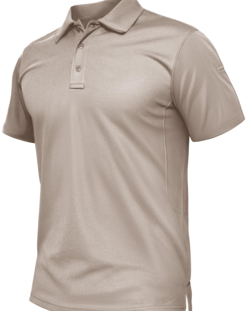 Darren Men's Performance Polo Shirt – Quick Dry 3 Button Work & Golf Polo
