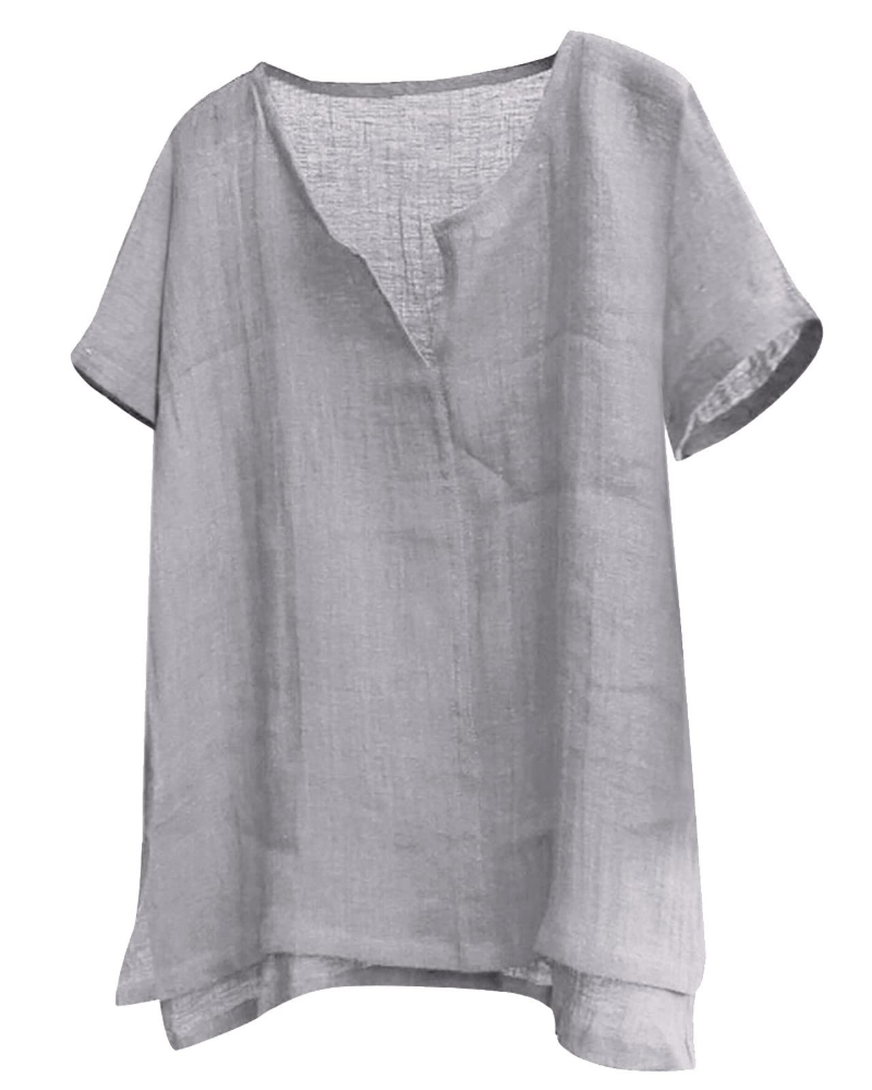 Parker Men's Cotton Linen Henley Shirt – Long Sleeve Band Collar Button Casual Shirt