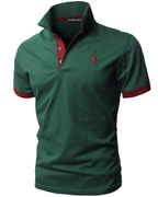 Malcolm Men's Cotton Polo Shirt – Short Sleeve 3 Button Collared Polo Top
