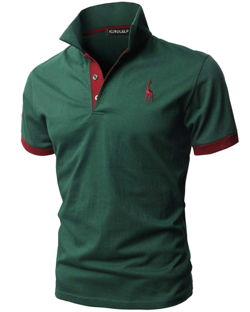 Malcolm Men's Cotton Polo Shirt – Short Sleeve 3 Button Collared Polo Top
