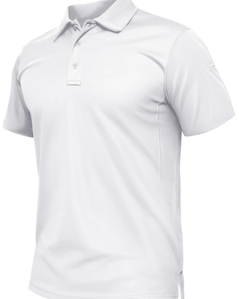 Darren Men's Performance Polo Shirt – Quick Dry 3 Button Work & Golf Polo