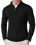 Holden Men's Quarter Zip Knit Sweater – Slim Fit Mock Neck Pullover