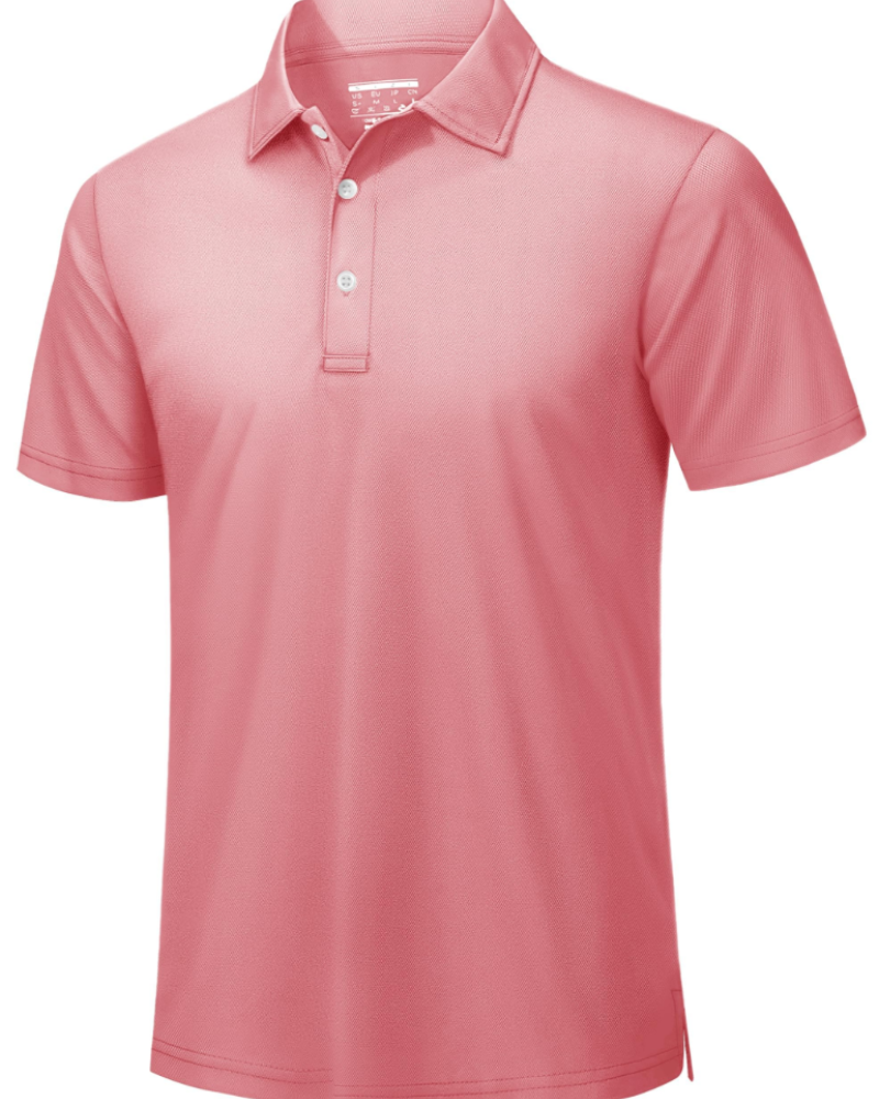 Cedric Men's Performance Polo Shirt – Short Sleeve 3 Button Sports Golf Polo
