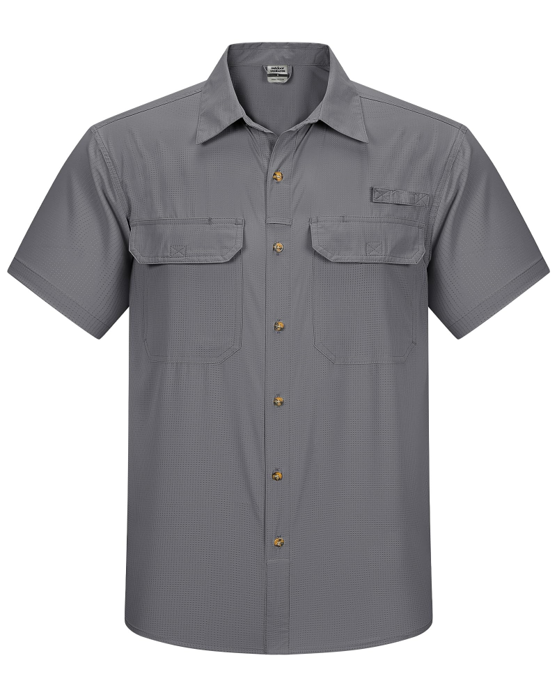 Trevor Men's UPF 50+ Outdoor Shirt – Short Sleeve Quick-Dry Hiking Fishing Shirt