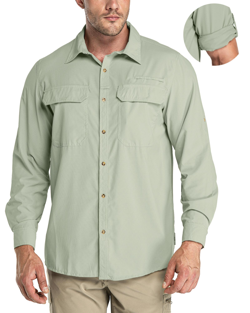 Holden Men's UPF 50+ Hiking Shirt – Long Sleeve Quick-Dry Outdoor Fishing Shirt