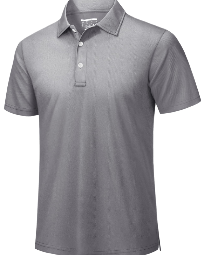Cedric Men's Performance Polo Shirt – Short Sleeve 3 Button Sports Golf Polo