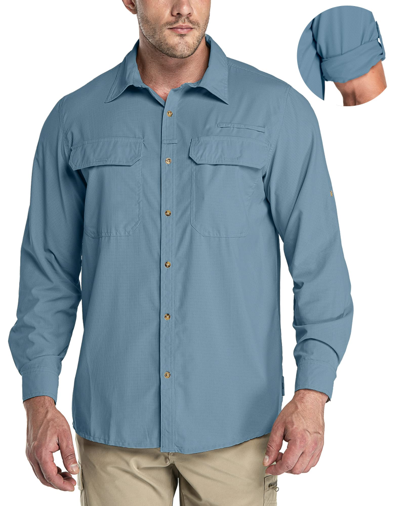 Holden Men's UPF 50+ Hiking Shirt – Long Sleeve Quick-Dry Outdoor Fishing Shirt