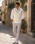 Harrison Men's Sweater Vest – V-Neck Knit Sleeveless Smart Casual Jumper