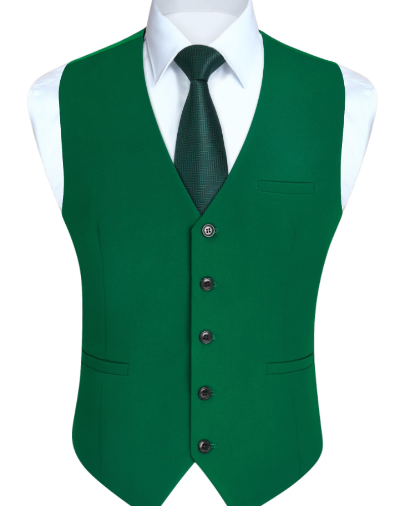 Gideon Men's Waistcoat – Five Button Formal Vest with Adjustable Back Strap