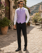 Harrison Men's Paisley Waistcoat Set – 5 Piece Formal Vest with Tie & Pocket Square
