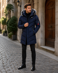 Alfred Men's Winter Coat – Water Resistant Hooded Insulated Puffer Jacket