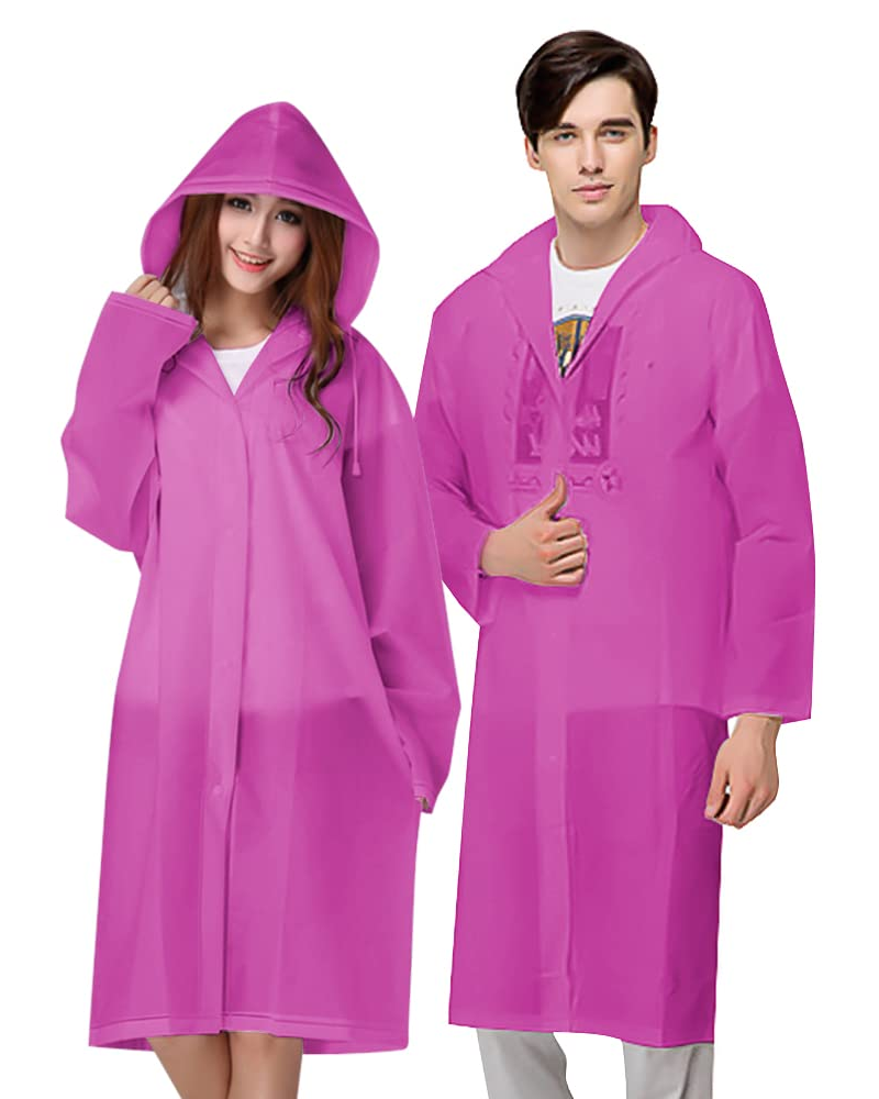 Logan Men's EVA Rain Poncho – Lightweight Waterproof Hooded Emergency Rain Cape