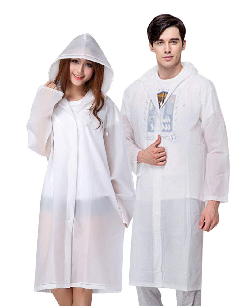 Logan Men's EVA Rain Poncho – Lightweight Waterproof Hooded Emergency Rain Cape